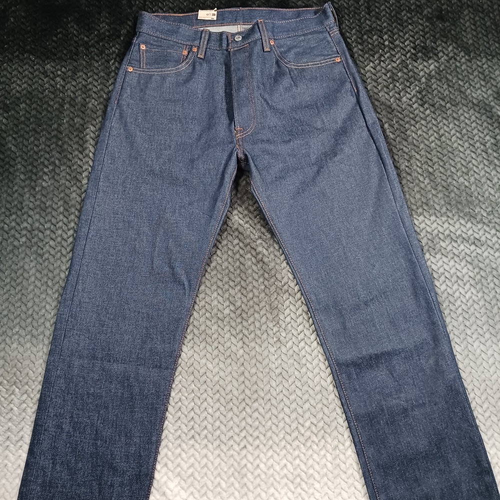 Levi's 501 Jeans Men's 34x36 Blue Cotton Denim Straight Button-Fly Shrink-to-Fit